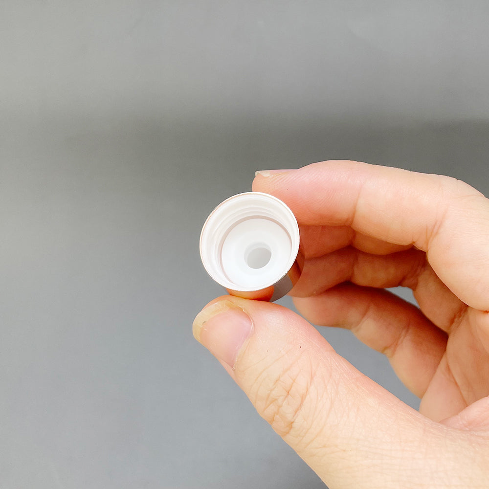 100Pcs/Lot Rosepink Aluminium Screw Cover Cap Fitting For Essence Oil/Serum Bottles Accessory18mm Bottle Mouth Mirror Surface