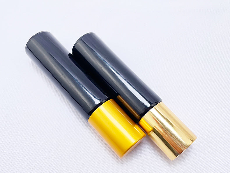 100pcs/lot Glass Roller Bottle 10ML Black White Avoiding Light Matt/Bright Gold Cap For Oils Steel Roll on Ball Massage Perfume Refill
