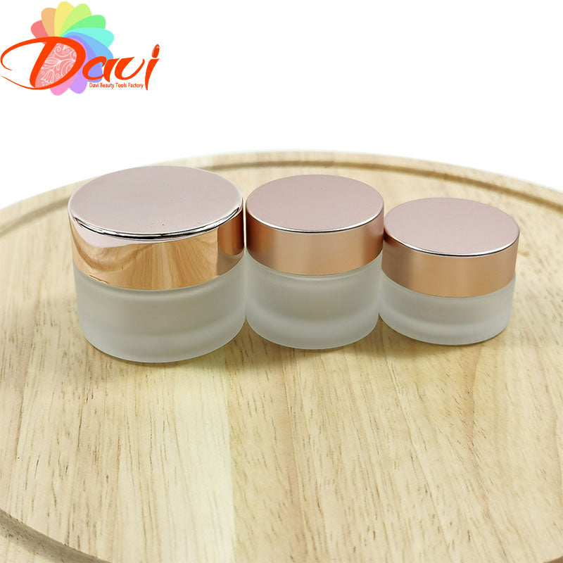 12pcs/Set Pinky Glass Dropper/pipeite Bottle Cream Jar Roll-on Rolling High-end Skincare Set Refill for Oils/Serum Travel Set