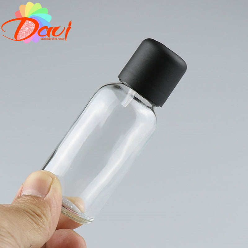Clear Glass Oil Bottle Double Children Safety Press Open Drop Refill Essence Basic Massage Herbal Face Body Oils Perfume Serum