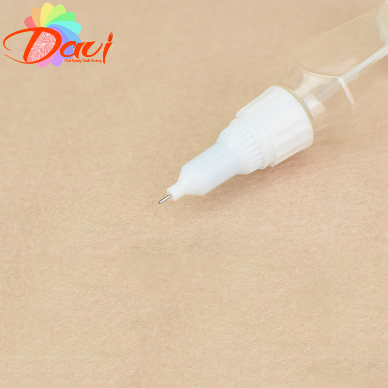 100Pcs/Lot Empty Bottles 2-Way False Nail Art Glitter Makeup Polish colorful Striper Pen +Varnish Brush Nail Gel Glue