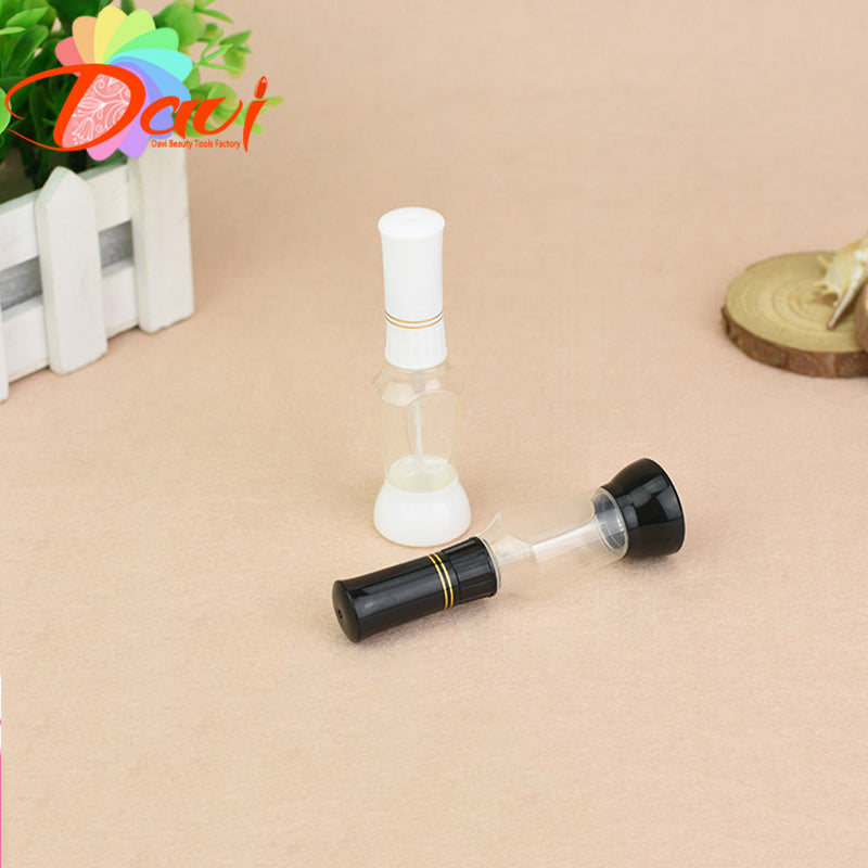 100Pcs/Lot Empty Bottles 2-Way False Nail Art Glitter Makeup Polish colorful Striper Pen +Varnish Brush Nail Gel Glue