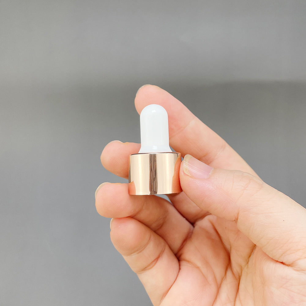 100Pcs/Lot Rosepink Aluminium Screw Cover Cap Fitting For Essence Oil/Serum Bottles Accessory18mm Bottle Mouth Mirror Surface