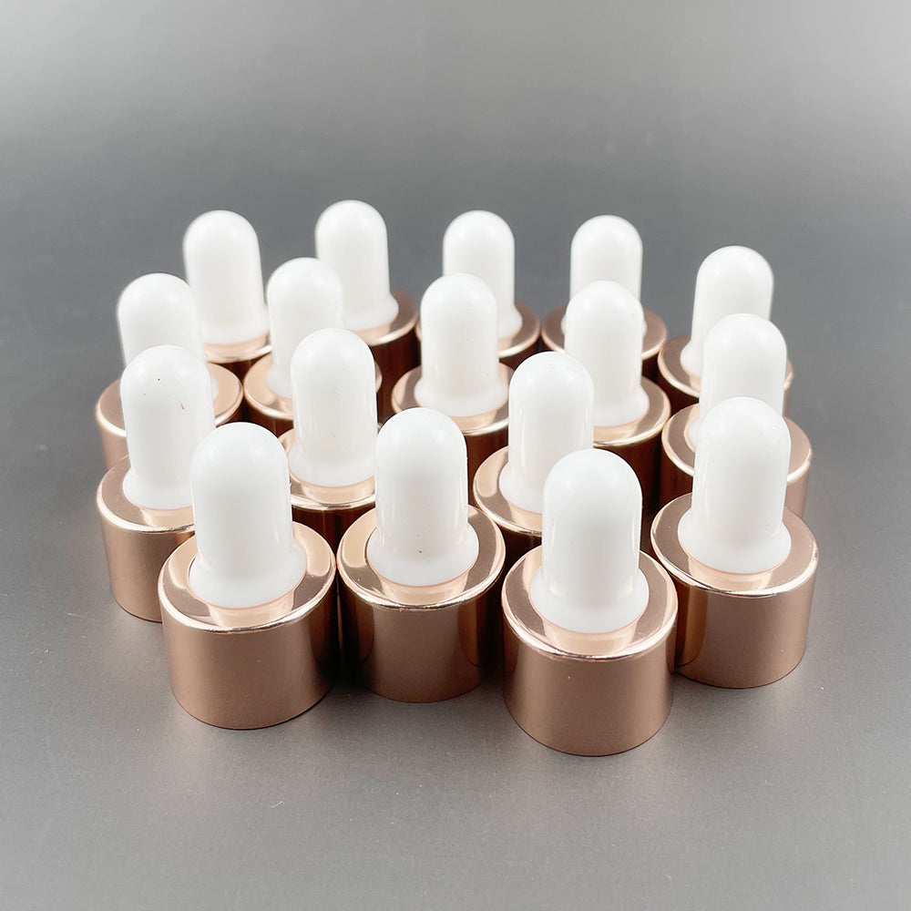 100Pcs/Lot Rosepink Aluminium Screw Cover Cap Fitting For Essence Oil/Serum Bottles Accessory18mm Bottle Mouth Mirror Surface