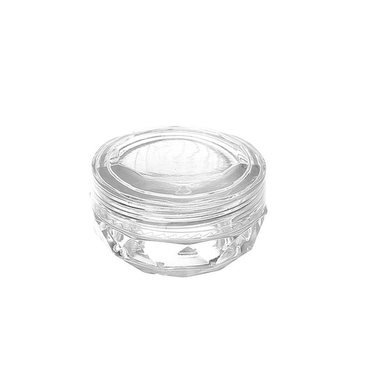 100pcs -3G/5G/ML Clear Diamond Shape Jars Sample Cream/Eye Shadow/ Bling Powder Container Nail Art Plastic For Storage Traveling