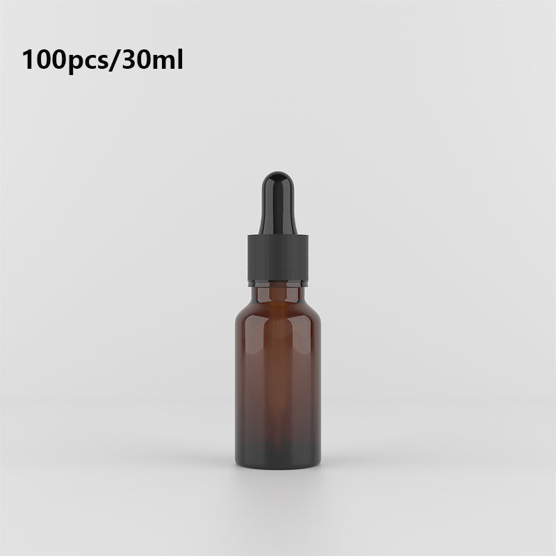 100pcs/lot Brown Drop Amber Bottle Glass cosmetic bottles bulk Aromatherapy Liquid Dropper Essence Basic Massage Oil Pipette Refillable