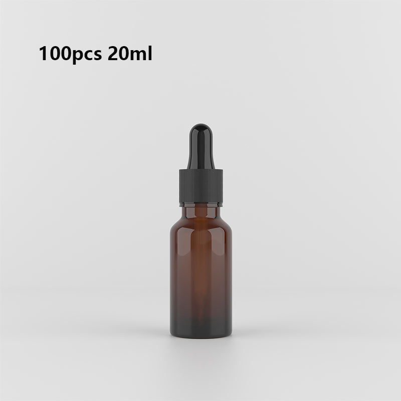 100pcs/lot Brown Drop Amber Bottle Glass cosmetic bottles bulk Aromatherapy Liquid Dropper Essence Basic Massage Oil Pipette Refillable