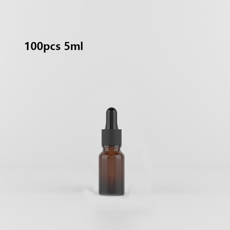 100pcs/lot Brown Drop Amber Bottle Glass cosmetic bottles bulk Aromatherapy Liquid Dropper Essence Basic Massage Oil Pipette Refillable