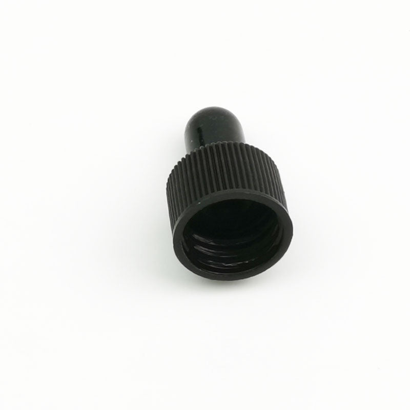 100pcs/lot Plastic Black Screw Cover Cap wiith for glass Essential Oil/serum Bottles accessory fit for dia:18mm bottle mouth