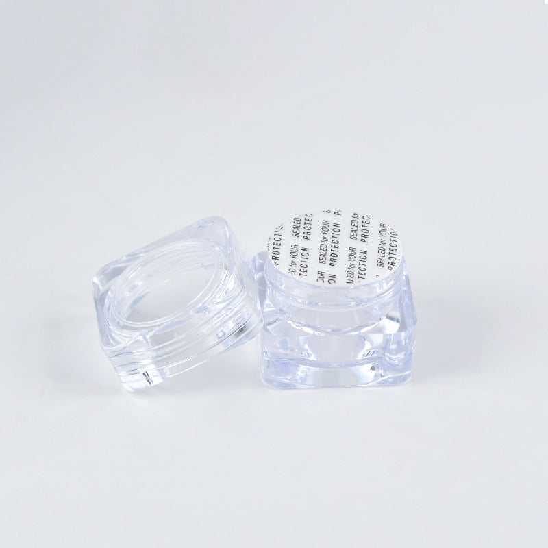 50Pcs 5G Clear Acrylic Refillable Jar Bottle Small Square Use For Eye cream/Lotion/Nail Decors/Skincare Products/Samples