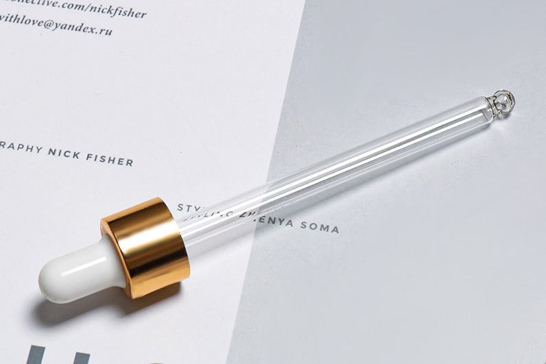 10Pcs/Lot Golden Cap Blue Glass Bottle Scale Dropper Pipette Aromatherapy Liquid  Serum/Essence Basic Massage Herbal Oil Refill