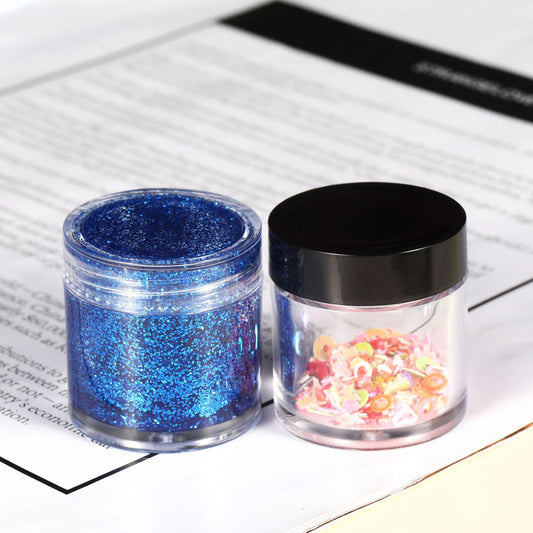 10pcs/10ml/10G new PS refillable bottle with black/clear cap jars container for nail liquid cream lotion travelling storage