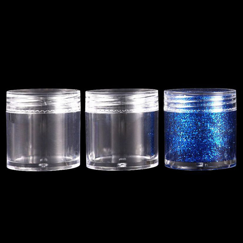 10pcs/10ml/10G new PS refillable bottle with black/clear cap jars container for nail liquid cream lotion travelling storage