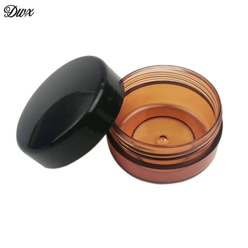 10pcs/10ml new brown refillable bottle with black lid jars plastic container for nail liquid cream lotion travelling storage