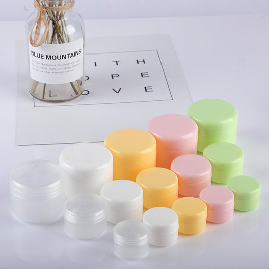 10pcs/20ml new colorful plastic refillable bottle with black lid jars  container for nail liquid cream lotion travelling storage