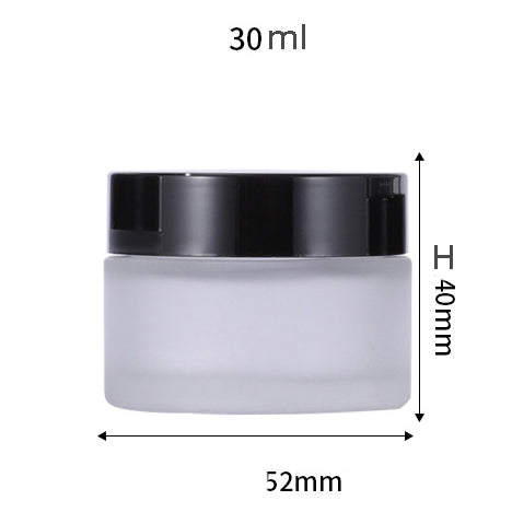 10pcs/Lot Black Metal Lid Frosted Glass Bottle Cosmetic Face/Hand Cream Mask Lotion Gel Jar Pots Refillable Container Skincare