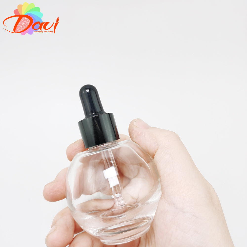 10pcs/lot Ball-Shape Dropper Glass Bottle Spherical Refill Metal Cap Essence Massage Oils Serum Aromatherapy Liquid for Pipette