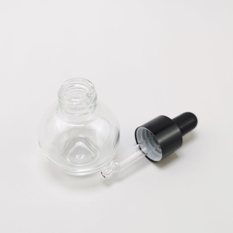 10pcs/lot Ball-Shape Dropper Glass Bottle Spherical Refill Metal Cap Essence Massage Oils Serum Aromatherapy Liquid for Pipette