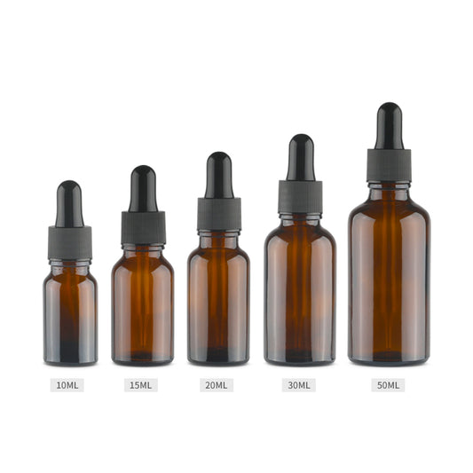 10pcs/lot Brown Drop Amber Bottle Glass Aromatherapy Liquid Dropper Essential massage oil Pipette Refillable Bottles Wholesale