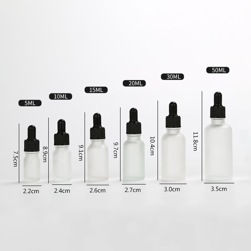 10pcs/lot Glass Dropper Bottle Frosted Aromatherapy Liquid for basic massage essential oil Pipette Bottle Refillable Bottles