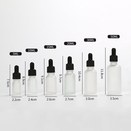 10pcs/lot Glass Dropper Bottle Frosted Aromatherapy Liquid for basic massage essential oil Pipette Bottle Refillable Bottles