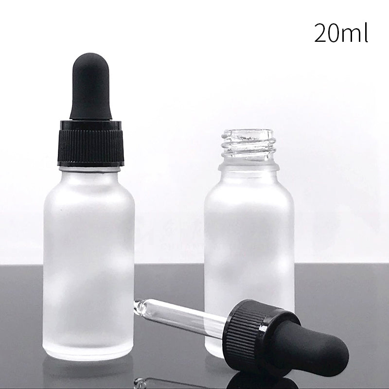 10pcs/lot Glass Dropper Bottle Frosted Aromatherapy Liquid for basic massage essential oil Pipette Bottle Refillable Bottles