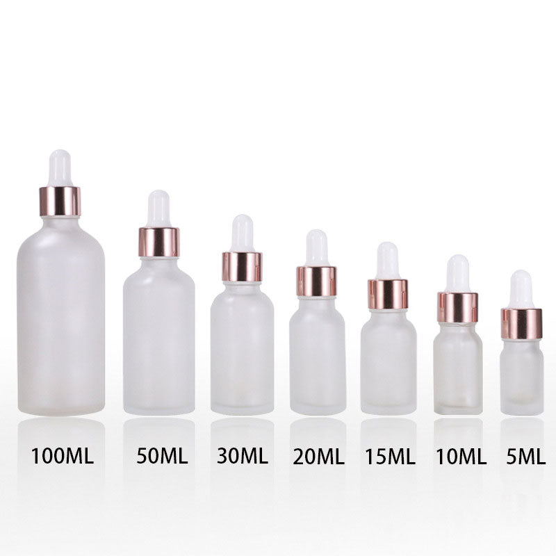 10pcs/lot Rose-Golden Refillable Dropper Bottle Frosted/Clear Essence Oil Glass Aromatherapy Liquid Drop for Pipette Bottles