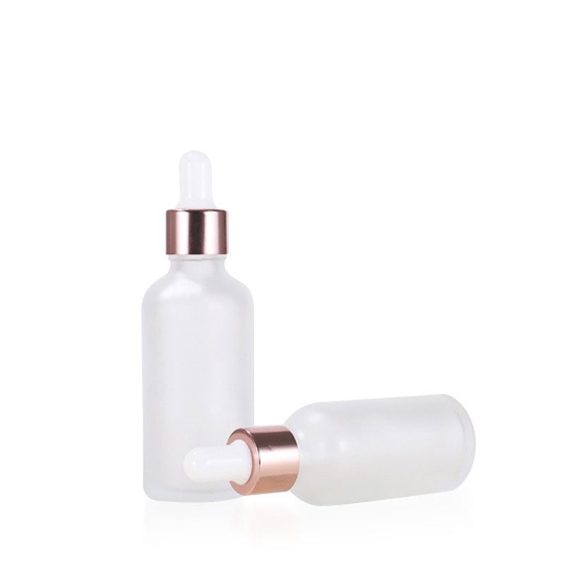 10pcs/lot Rose-Golden Refillable Dropper Bottle Frosted/Clear Essence Oil Glass Aromatherapy Liquid Drop for Pipette Bottles