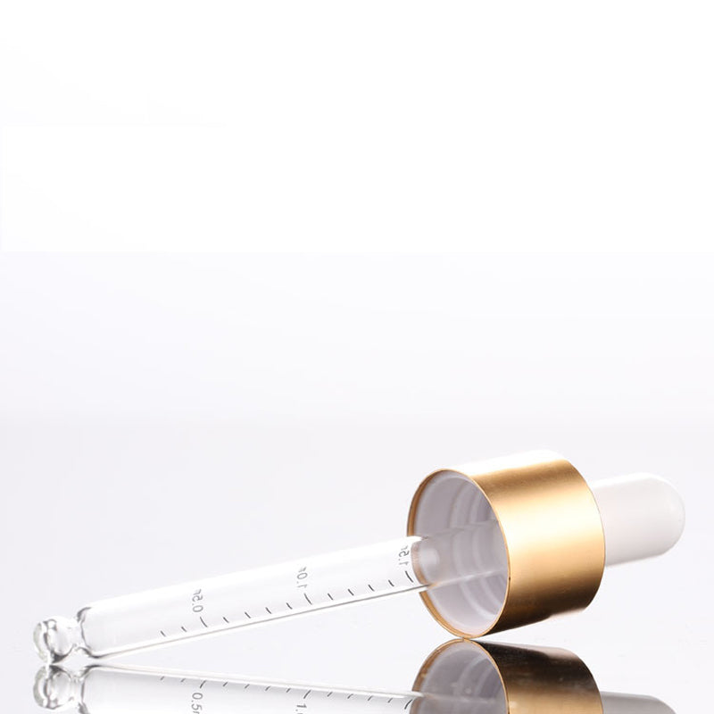 10pcs/lot golden cap Amber Glass Scale Dropper Bottle Aromatherapy Liquid  serum/essential basic massage oil Pipette Refillable