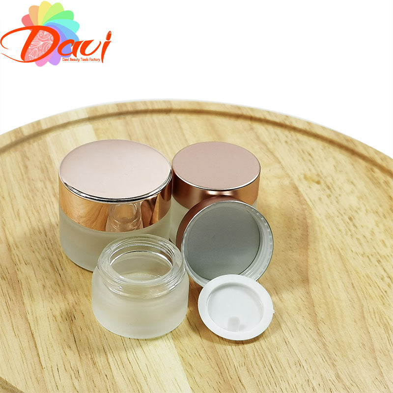 12pcs/Set Pinky Glass Dropper/pipeite Bottle Cream Jar Roll-on Rolling High-end Skincare Set Refill for Oils/Serum Travel Set