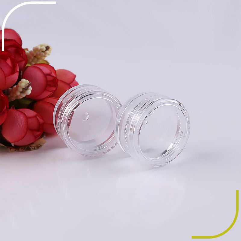 200pcs -5g Clear Small Round Bottle Jars Cream/Eye Shadow/ Bling Powder Container Plastic Sample For Nail Art Storage Traveling