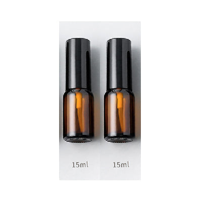 10pcs Black Metal Cap Amber Glass Spray Bottle for Perfume/Toner/Hydrolat Water Makeup Sprayer Travel Skincare Refill Container