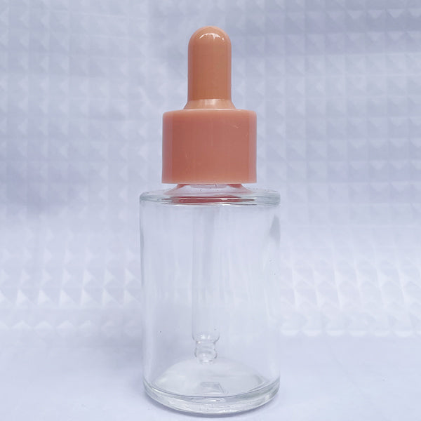 5pcs/lot 30m Colorful Cap Dropper Bottle Clear Glass Aromatherapy Liquid for Essence Massage Oil Serum Pipette Refill High-grade