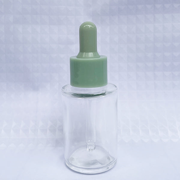 5pcs/lot 30m Colorful Cap Dropper Bottle Clear Glass Aromatherapy Liquid for Essence Massage Oil Serum Pipette Refill High-grade