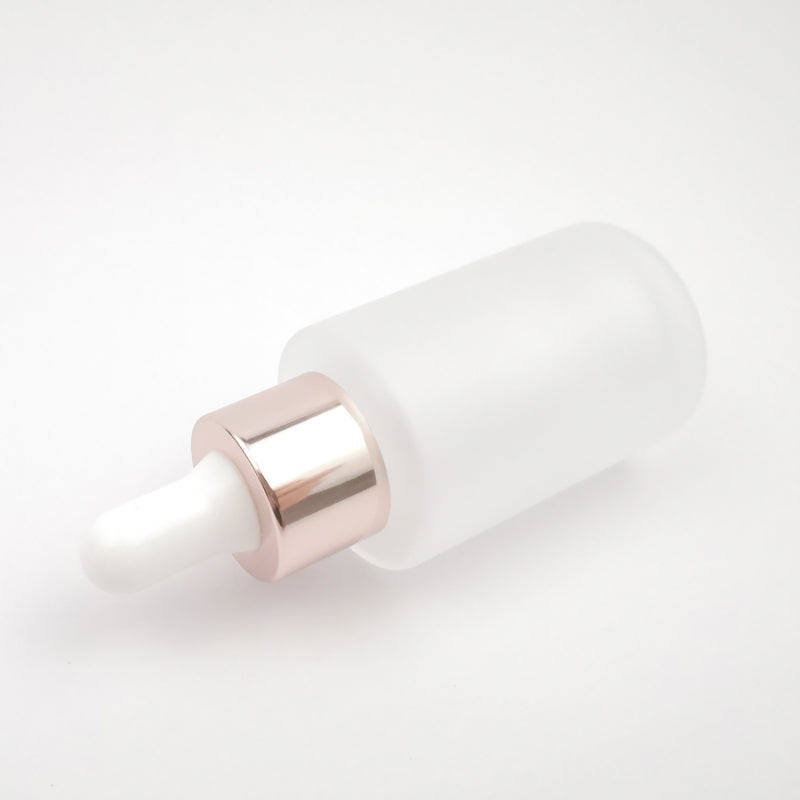 5pcs/lot Metal Head Frosted Dropper Glass Bottle Aromatherapy Liquid for Essence Massage Oil Serum Pipette Refill High-grade