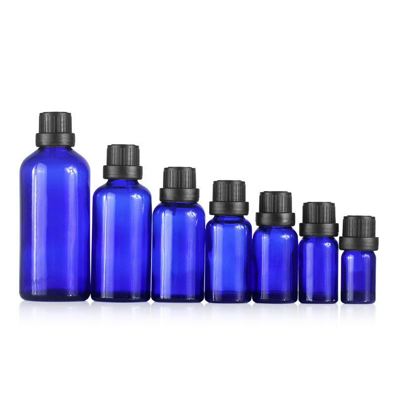 10pcs/lot Big Head Blue Glass Drop Bottle Aromatherapy Liquid for essential basic massage herbal oil/purfume Pipette Refillable