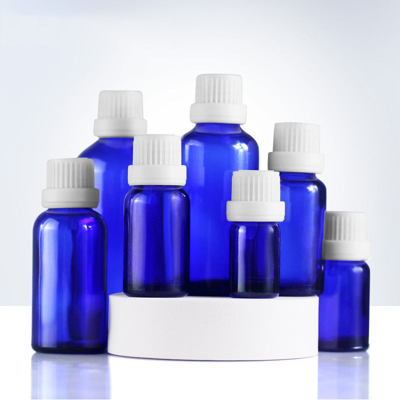 10pcs/lot Big Head Blue Glass Drop Bottle Aromatherapy Liquid for essential basic massage herbal oil/purfume Pipette Refillable