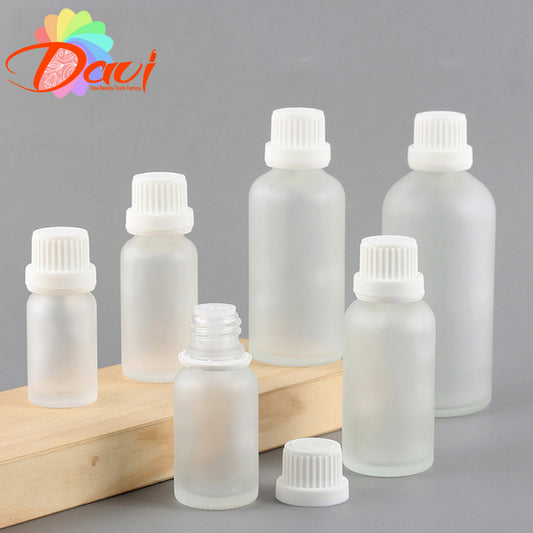 10pcs Big Head Frosted Glass Drop Bottle Aromatherapy Liquid for essential basic massage oil Pipette Bottles Refillable