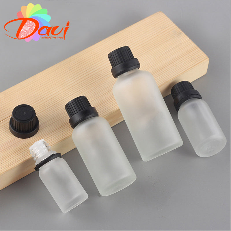 10pcs Big Head Frosted Glass Drop Bottle Aromatherapy Liquid for essential basic massage oil Pipette Bottles Refillable