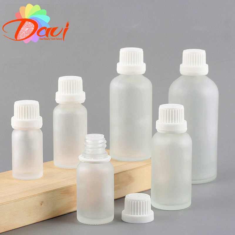 10pcs Big Head Frosted Glass Drop Bottle Aromatherapy Liquid for essential basic massage oil Pipette Bottles Refillable