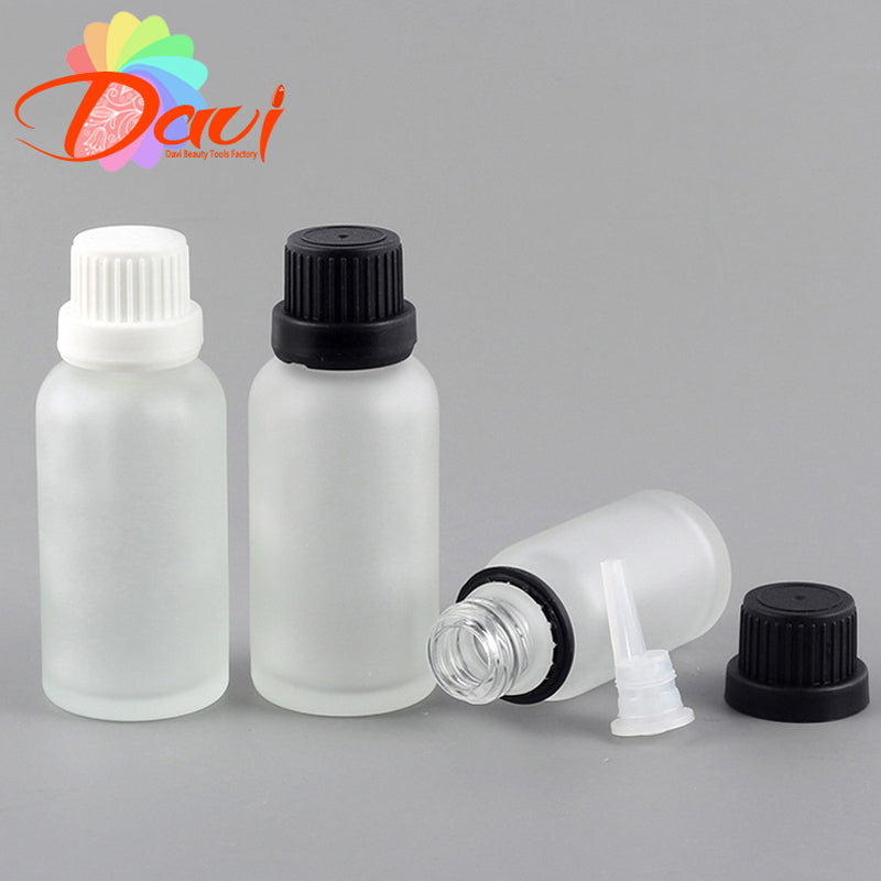 10pcs Big Head Frosted Glass Drop Bottle Aromatherapy Liquid for essential basic massage oil Pipette Bottles Refillable