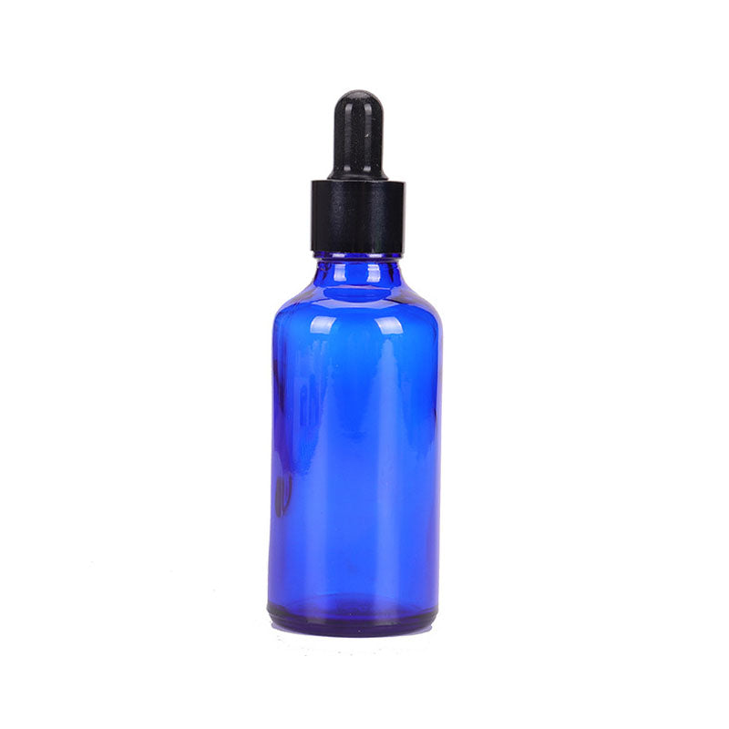 10pcs/lot 5-100Ml Black Metal Cap Dropper Blauw Glazen Fles Refill Diy Essentie Basic Massage Kruiden Gezicht Lichaam Oliën serum Parfum Huidverzorging