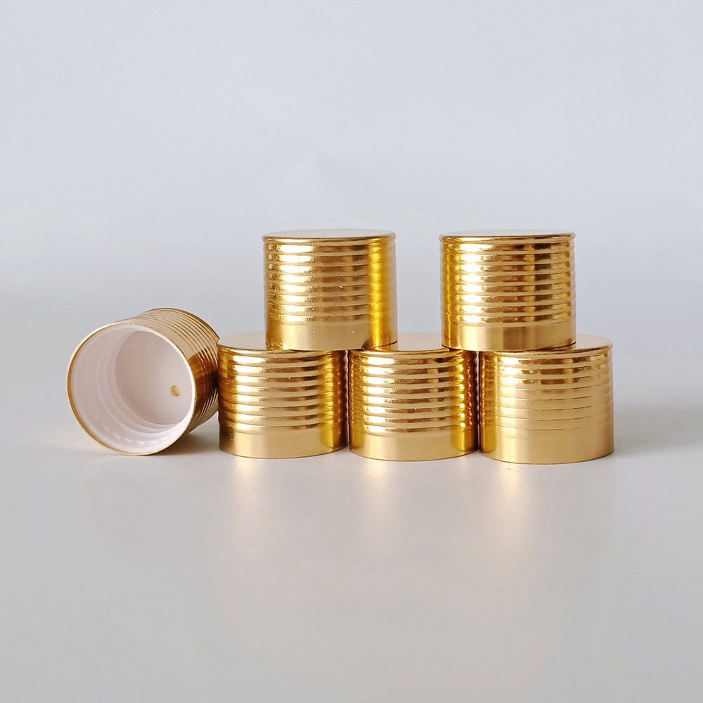 60Pcs/Lot Golden Aluminium Screw Cover Cap Fitting For Essence Oil/Serum Bottles Accessory18mm Bottle Mouth Sealing Up