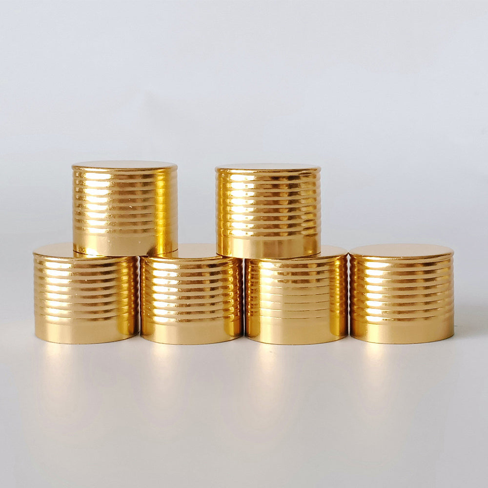 60Pcs/Lot Golden Aluminium Screw Cover Cap Fitting For Essence Oil/Serum Bottles Accessory18mm Bottle Mouth Sealing Up