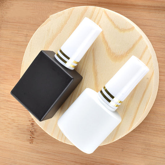 7/10/15ML Empty Glass Nail Gel Bottle Matt Black/White Filling Nail Polish/Glue/Sealing/Basic Oils Light-resistant Good Storage