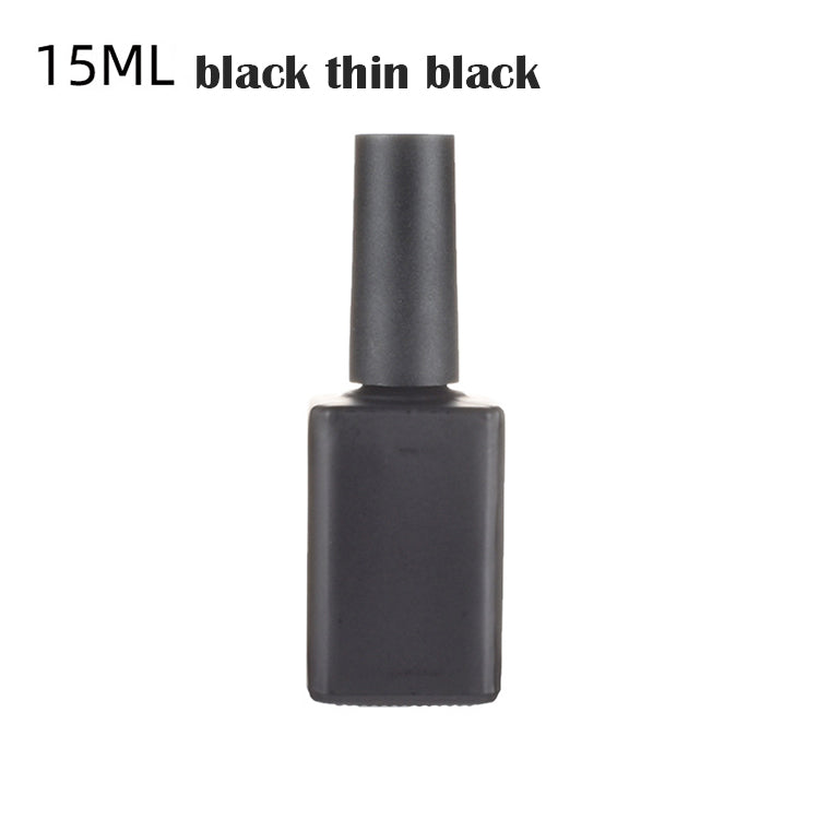 7/10/15ML Empty Glass Nail Gel Bottle Matt Black/White Filling Nail Polish/Glue/Sealing/Basic Oils Light-resistant Good Storage