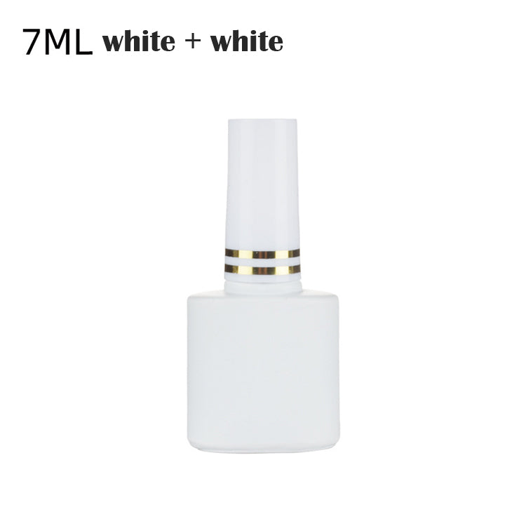 7/10/15ML Empty Glass Nail Gel Bottle Matt Black/White Filling Nail Polish/Glue/Sealing/Basic Oils Light-resistant Good Storage