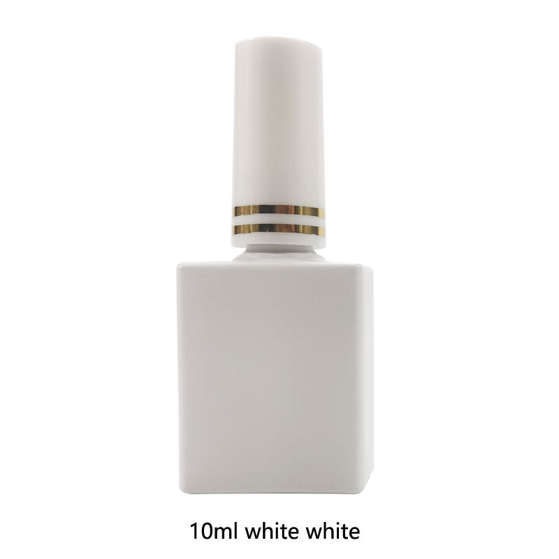 7/10/15ML Empty Glass Nail Gel Bottle Matt Black/White Filling Nail Polish/Glue/Sealing/Basic Oils Light-resistant Good Storage
