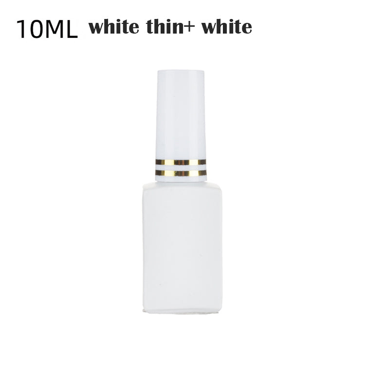 7/10/15ML Empty Glass Nail Gel Bottle Matt Black/White Filling Nail Polish/Glue/Sealing/Basic Oils Light-resistant Good Storage