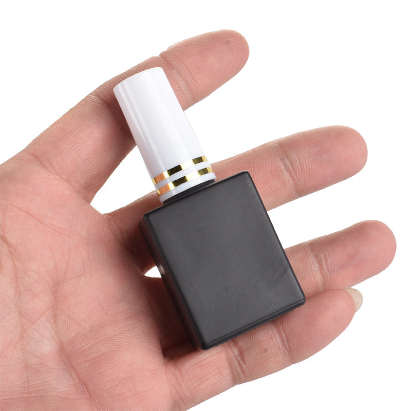7/10/15ML Empty Glass Nail Gel Bottle Matt Black/White Filling Nail Polish/Glue/Sealing/Basic Oils Light-resistant Good Storage